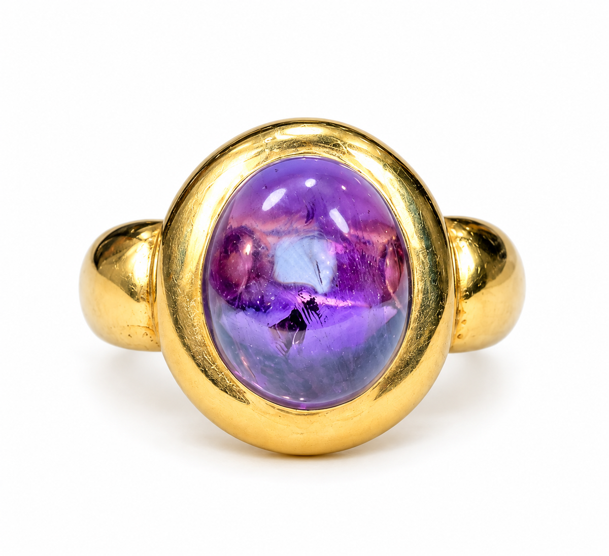 Amethyst gold ring