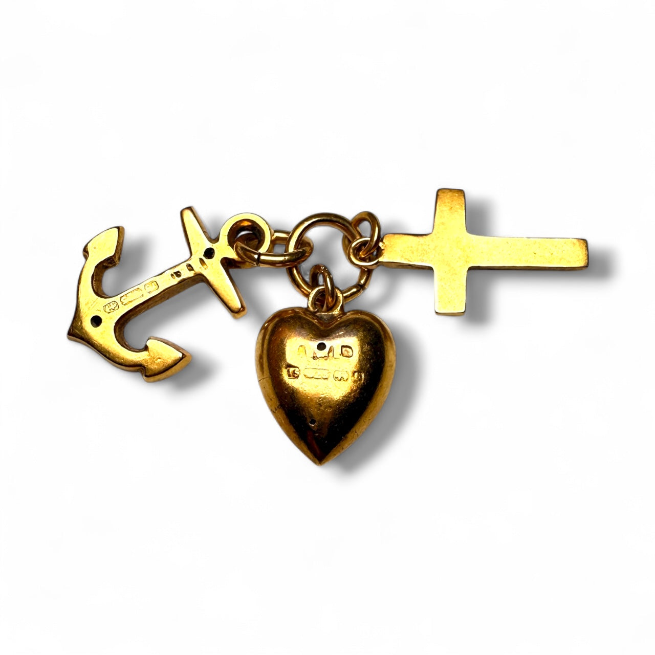 9k Gold Faith, Hope & Love Pendant Charm – 1.1g