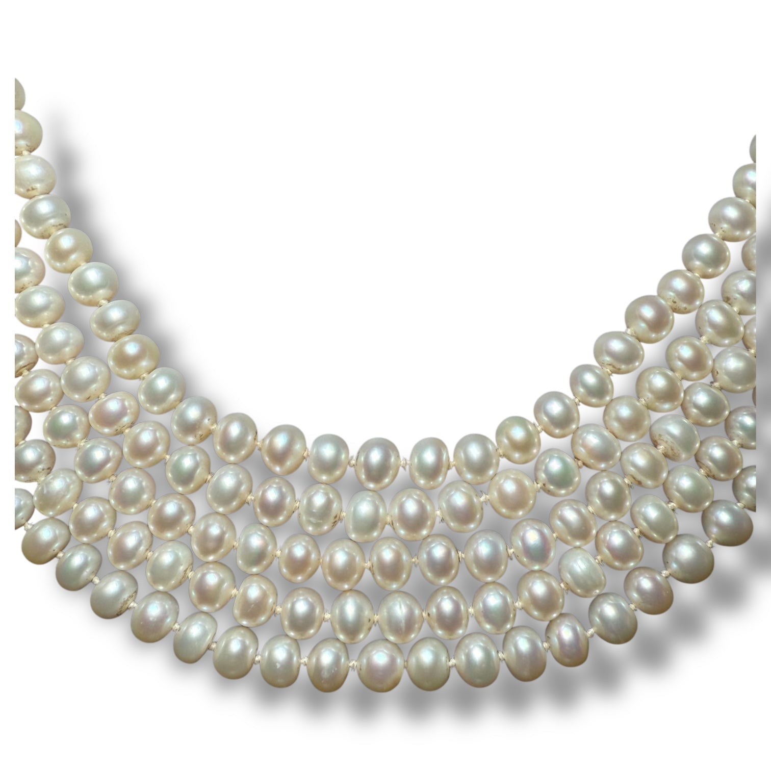 Elegant Five-Strand Freshwater Pearl Necklace for women