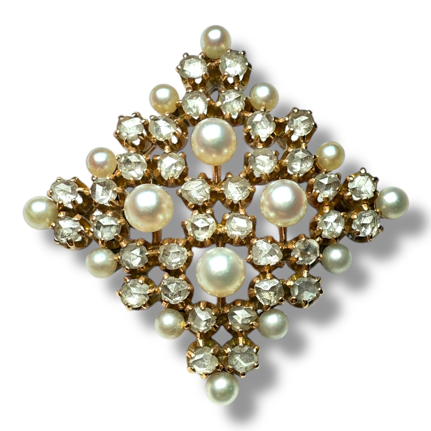 Diamonds and pearls Brooch