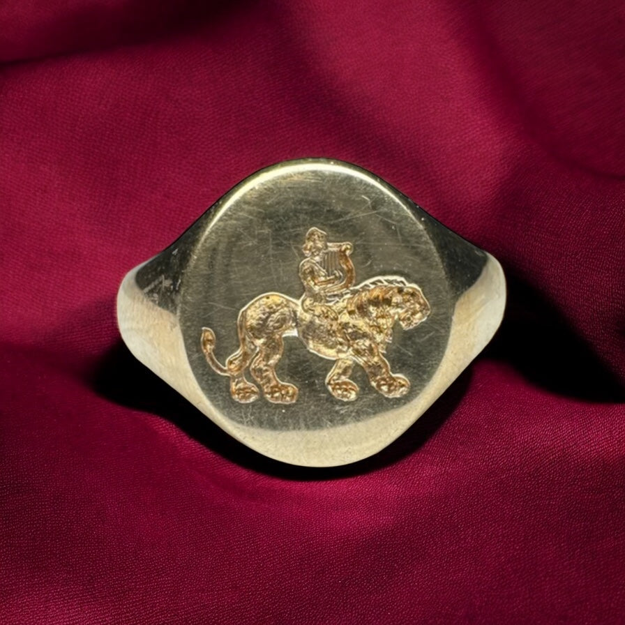 Gold signet ring