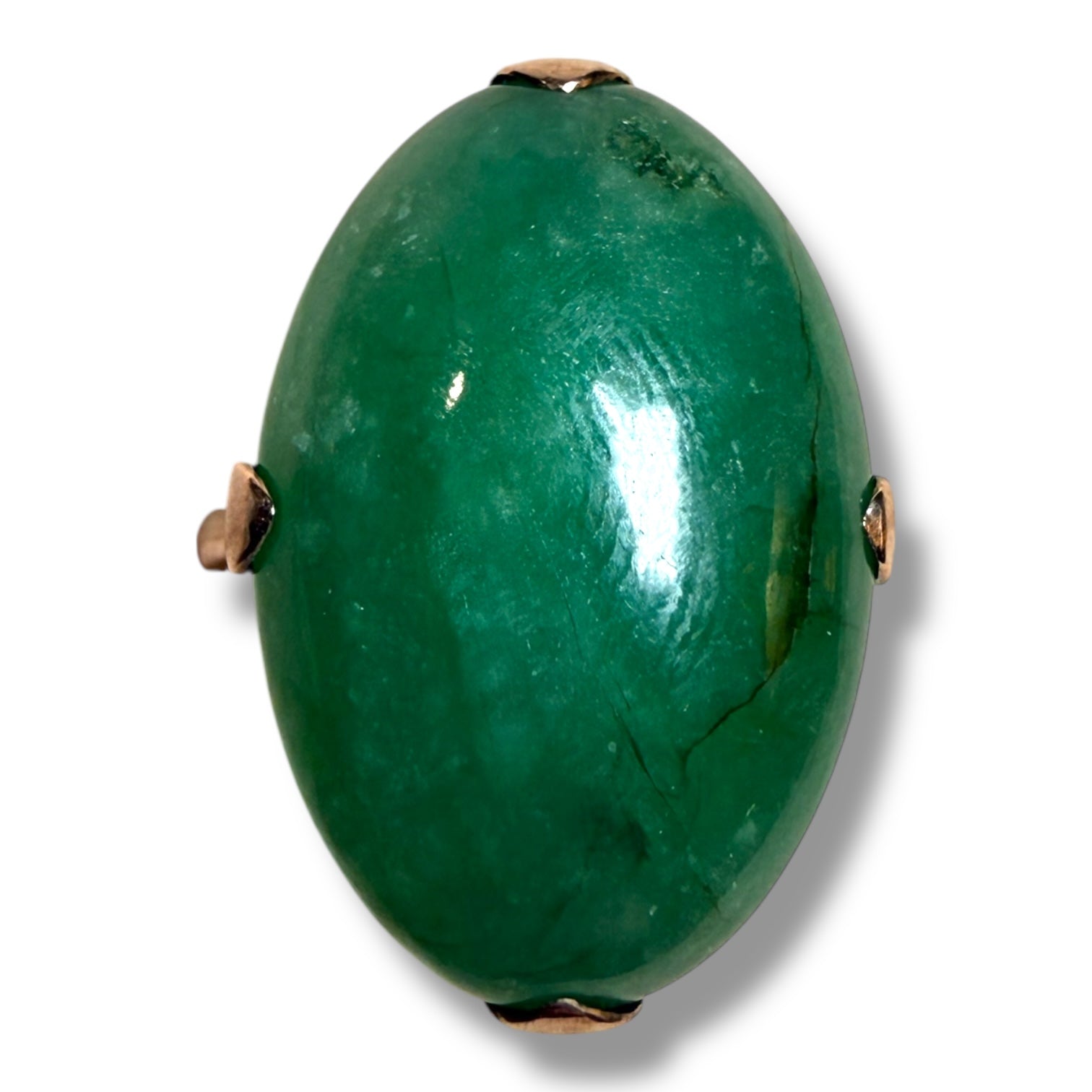 Vintage 9ct Gold Jade Ring