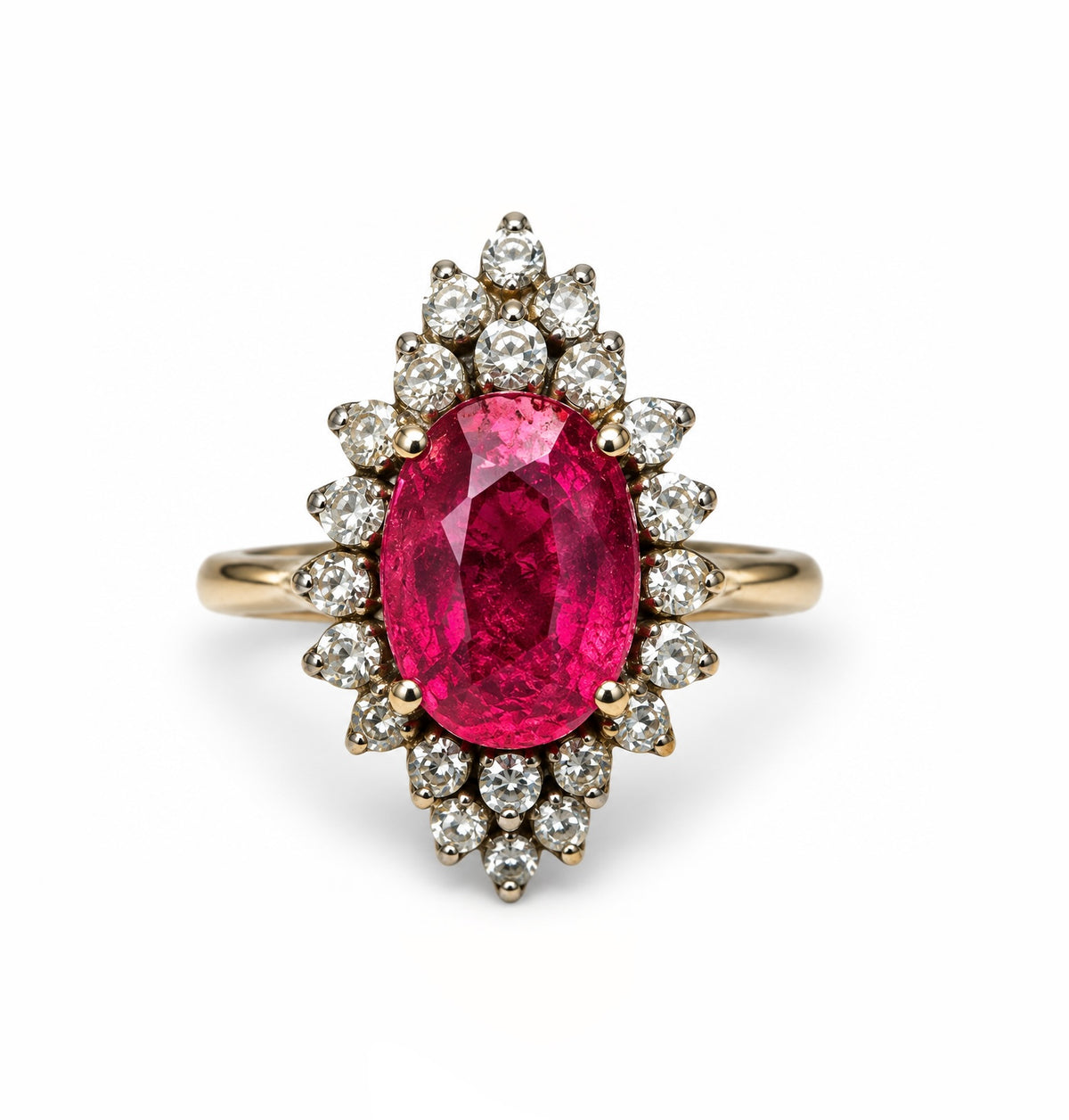 Tourmaline and Diamond Ring