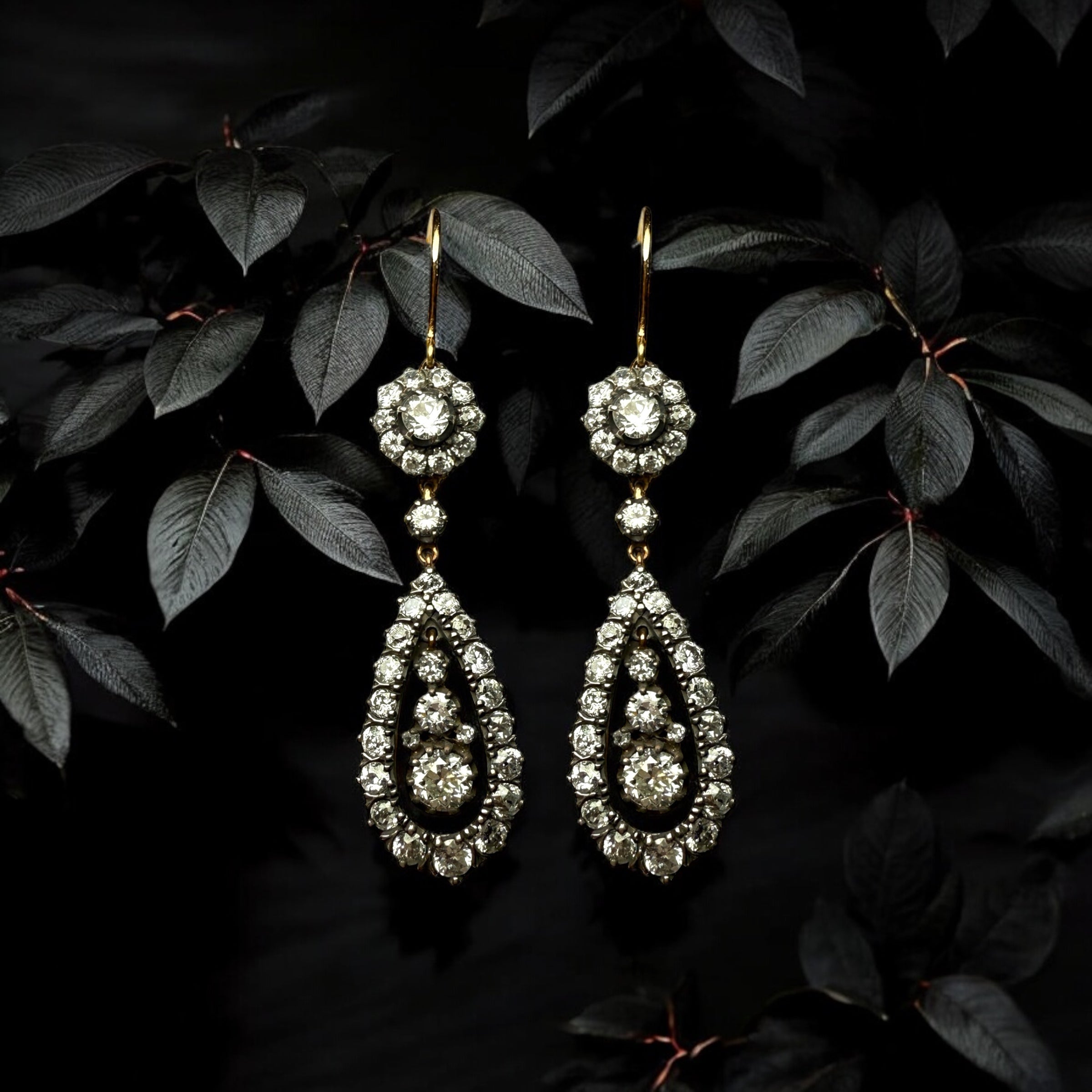 Diamonds drop earring