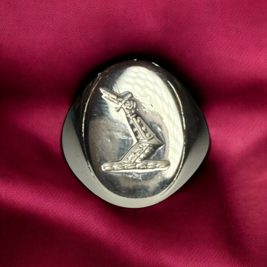 Silver signet ring
