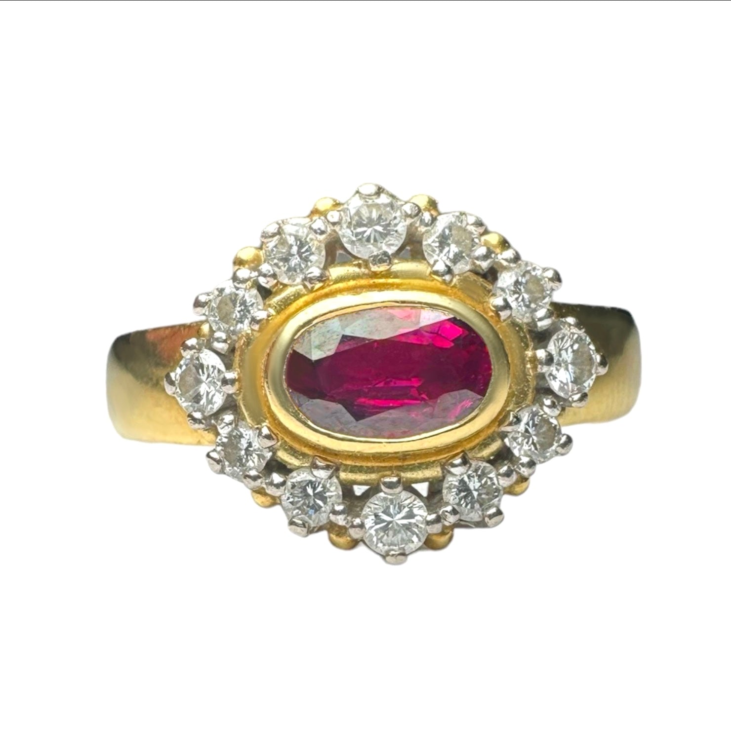 Ruby and diamond ring