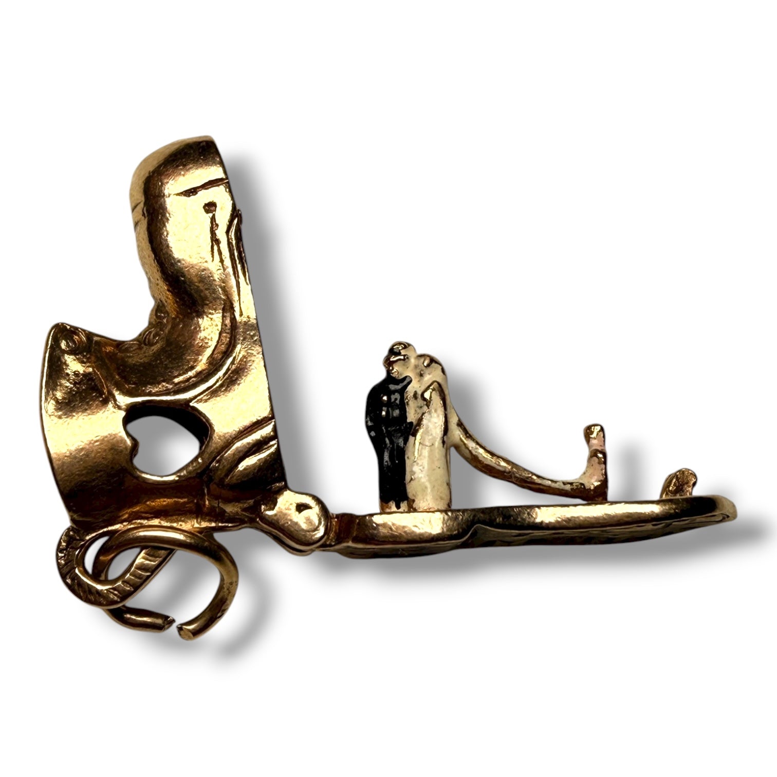 9k Gold Wedding Shoe Charm Pendant – 2.7g