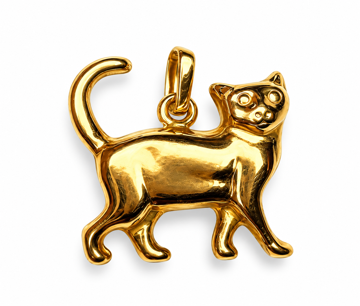 Pendentif chat en or jaune 9 carats – 0,6 g
