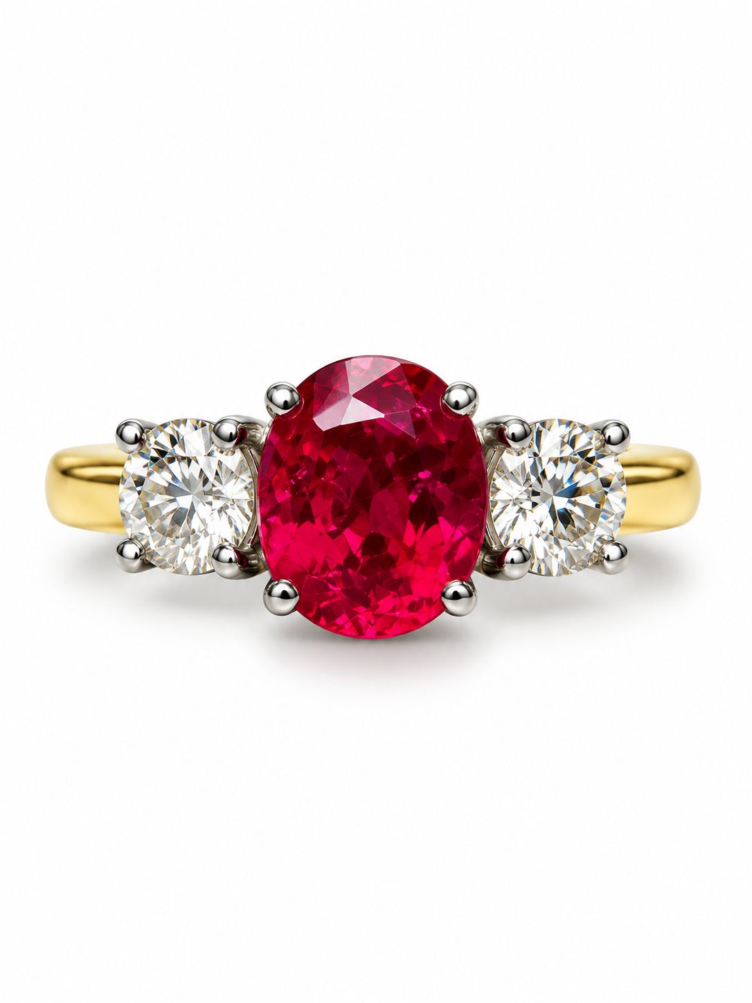 Ruby and diamonds ring