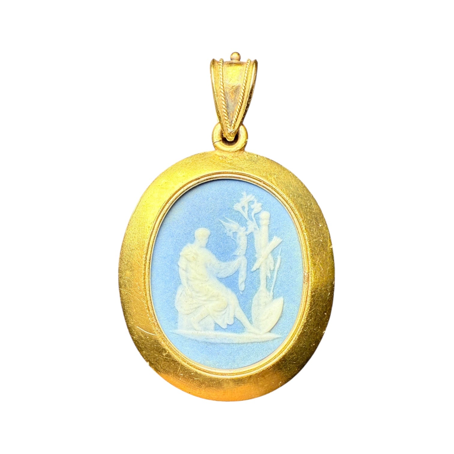 Double side gold pendant for women