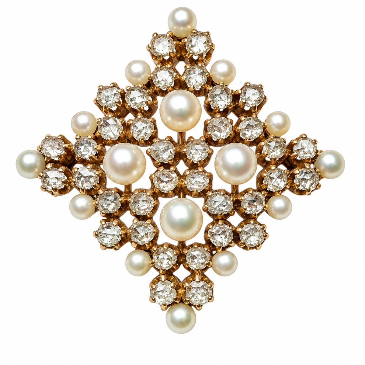 Diamonds and pearls Brooch